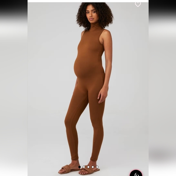 Bumpsuit | THE STEVIE BUMPSUIT Toffee Brown size small nwot - Maternity Romper - Picture 5 of 16